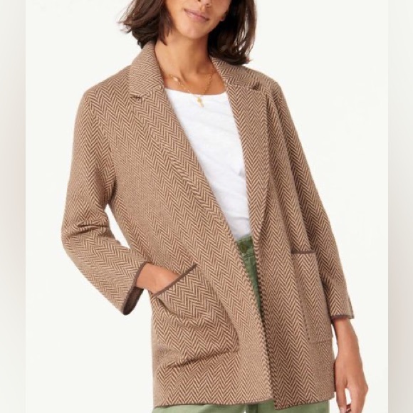 J. Crew Sweaters J Crew Chevron Sophie Open Front Sweater Blazer In